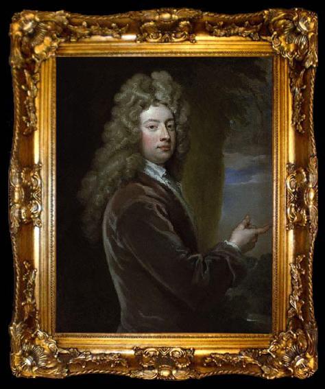 framed  William Congreve oil painting by Sir Godfrey Kneller, Bt, ta009-2